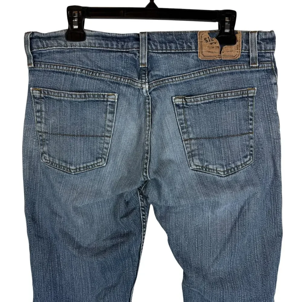 Signature by Levi Strauss & Co. Jeans Mens 34 X 34 Blue Denim Straight Zip‎ Fly